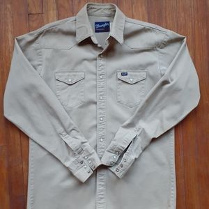 WRANGLER Snap Button Down Work Shirt